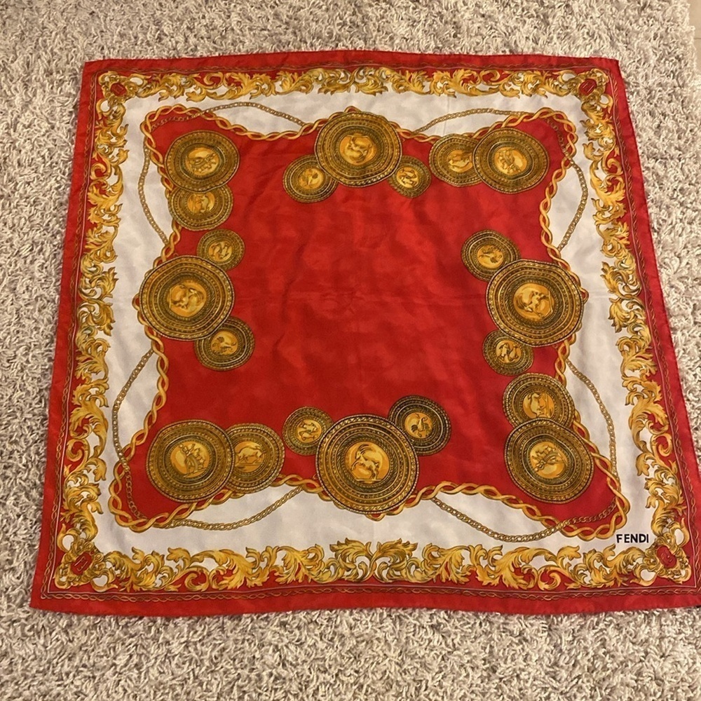 Fendi silk wrap 33*33” - Picture 5 of 5